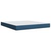 vidaXL Boxspringbett mit Matratze Blau 180x200 cm Stoff