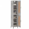 vidaXL Highboard Betongrau 34,5x34x180 cm Holzwerkstoff