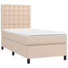 vidaXL Boxspringbett mit Matratze & LED Cappuccino-Braun 90x200cm