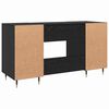 vidaXL Schreibtisch mit Regal Schwarz Eichen-Optik 140 x 50 x 75 cm