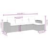 vidaXL 5-tlg. Garten-Sofagarnitur mit Kissen Beige Poly Rattan