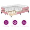 vidaXL Boxspringbett mit Matratze mit Kopfteil Rosa 180 x 200 cm Samt