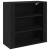 vidaXL Wandschrank Schwarz Eichen-Optik 80 x 33 x 80 cm Holzwerkstoff