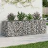 vidaXL Gabionen Hochbeet Silber 180 x 60 x 55 cm Verzinkter Stahl