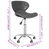 vidaXL Esszimmerstühle 2 Stk. Drehbar Grau Kunstleder