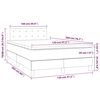 vidaXL Boxspringbett mit Matratze Dunkelgrau 120x200 cm Stoff
