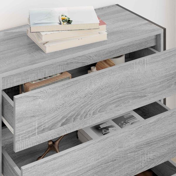 vidaXL Sideboard Graues Sonoma 79 x 36 x 75.5 cm Holzwerkstoff