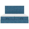 vidaXL Ottoman-Bett mit Matratzen Dunkelblau 160x200 cm Samt