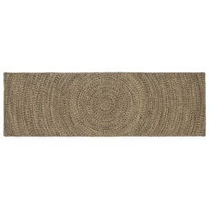 vidaXL Bereichsteppiche Nat&uuml;rlich und Schwarz 80 x 300 cm Jute