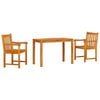 vidaXL Garten Essgruppe 3 pcs Braun Massivholz Akazie