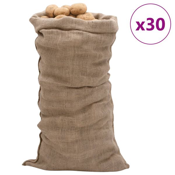 vidaXL Jutes&auml;cke 30 Stk. 65x135 cm 100% Jute 220 g/m&sup2;