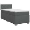 vidaXL Boxspringbett mit Matratze Dunkelgrau 80 x 200 cm Stoff