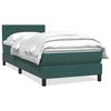 vidaXL Boxspringbett mit Matratze Dunkelgr&uuml;n 80x210 cm Samt