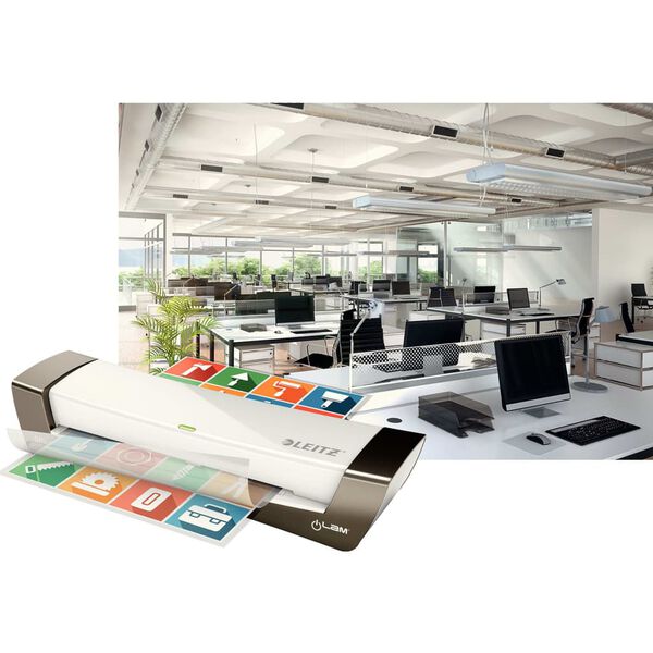 Leitz Laminator ILAM f&uuml;r B&uuml;ros A4 Silbern