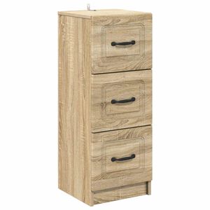 vidaXL Schubladenschrank Sonoma-Eiche 33 x 34,5 x 87 cm Holzwerkstoff