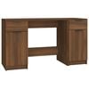 vidaXL Schreibtisch mit Beistellschrank Braun Eichen-Optik