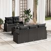 vidaXL Gartensofa-set Schwarz 55 x 55 x 37 cm Poly-Rattan