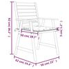 vidaXL Garten-Essst&uuml;hle mit Kissen 4 Stk. Massivholz Akazie