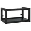 vidaXL Badezimmer Wand-Waschtischgestell Schwarz 59x38x31 cm Eisen