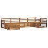 vidaXL Outdoor-Sofagarnitur 6 pcs Natur