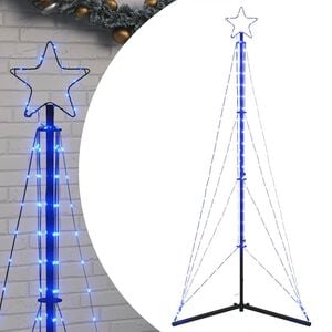 vidaXL LED Weihnachtsbaum 363 LEDs Blau 182 cm