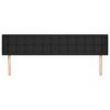 vidaXL Kopfteil mit Ohren Schwarz 163x16x78/88 cm Kunstleder