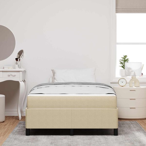 vidaXL Bettrahmen mit Matratze Hellgr&uuml;n-Grau 120 x 200 cm Stoff