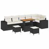 vidaXL Gartensofa-set 9 stk. Schwarz Poly-Rattan