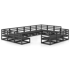 vidaXL 13-tlg. Garten-Lounge-Set Massivholz Kiefer