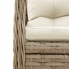 vidaXL 5-tlg. Garten-Essgruppe mit Kissen Beige Poly Rattan