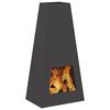 vidaXL Feuerstelle Schwarz 50 x 35 x 100 cm Stahl