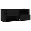 vidaXL TV-Schrank Schwarz 100x35x40 cm Holzwerkstoff