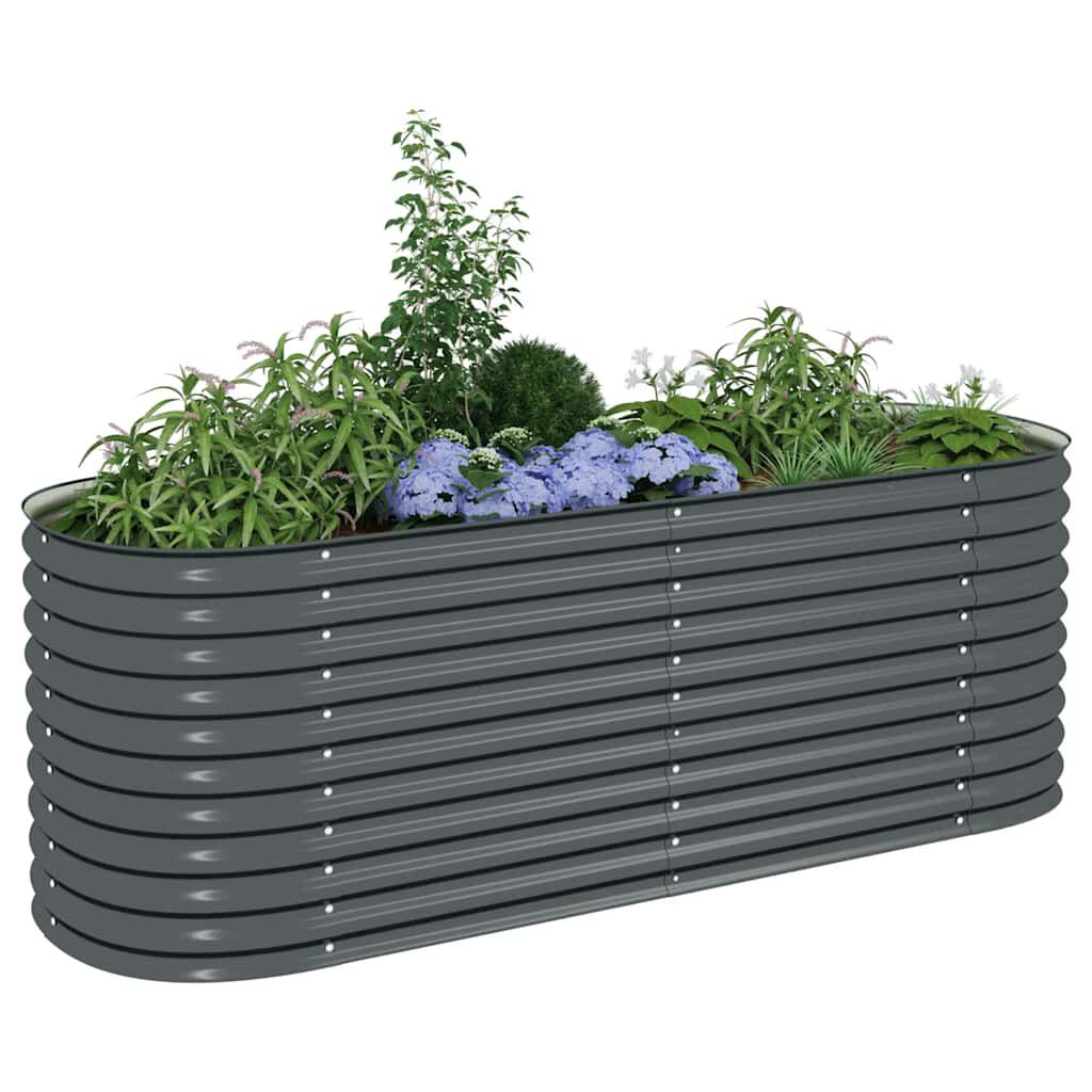 Myheimly Hochbeet Aus Verzinktem Stahl – 160x40x77 Cm (braun), Für Garten, Balkon & Terrasse