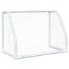 vidaXL Fußballtore für Kinder 2 Stk. mit Ball Weiß 64x35x48 cm Metall
