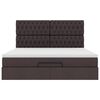 vidaXL Ottoman-Bett mit Matratze Dunkelbraun 180x200 cm Stoff