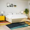 vidaXL Boxspringbett mit Matratze Creme 200x200 cm Stoff