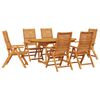 vidaXL Garten Essgruppe 7 stk. Braun Massivholz Akazie