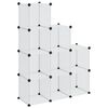 vidaXL Regalsystem mit 9 W&uuml;rfeln Transparent PP