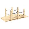 vidaXL Gartenbr&uuml;cke mit Kettengel&auml;nder 150x67x56 cm Massivholz Fichte