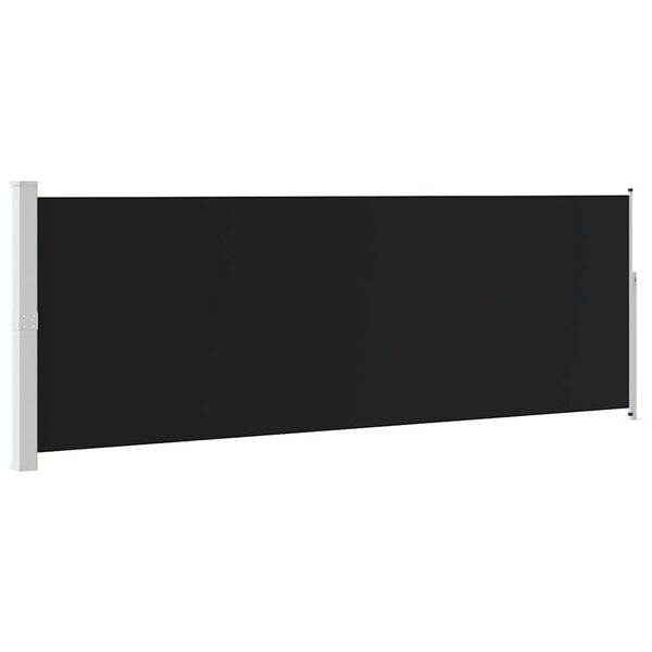 vidaXL Ausziehbare Seitenmarkise 160x500 cm Schwarz