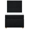vidaXL Boxspringbett mit Matratze Schwarz 90x190 cm Stoff
