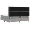 vidaXL Boxspringbett mit Matratze Hellgrau 200 x 200 cm Stoff