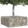 vidaXL Gabionen Hochbeet Silber 100 x 100 x 40 cm Verzinkter Stahl