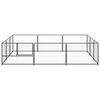 vidaXL Hundezwinger Schwarz 9 m&sup2; Stahl