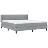 vidaXL Boxspringbett mit Matratze Hellgrau 200 x 180 cm Stoff