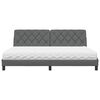 vidaXL Bett mit Matratze Dunkelgrau 200x200 cm Stoff