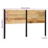 vidaXL Kopfteil 180 cm Massivholz Mango und Eisen