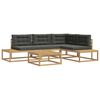 vidaXL Outdoor-Sofagarnitur 5 Stk. Wei&szlig; Polyester