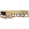 vidaXL Outdoor-Sofagarnitur mit Kissen 6 pcs Natur und Beige