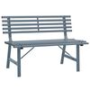 vidaXL Gartenbank 110 cm Stahl Grau